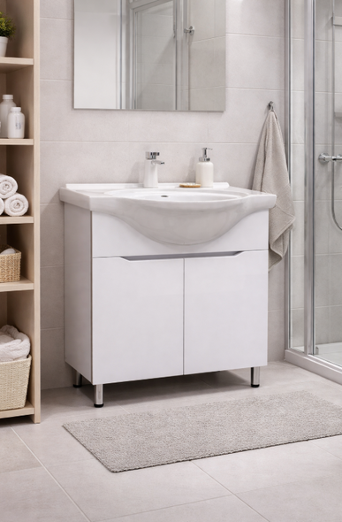 Мебель для ванной Capri 75 + Умывальник Capri 75 white