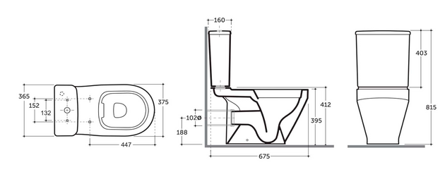 Унитаз Keramin Bari R slim ML white