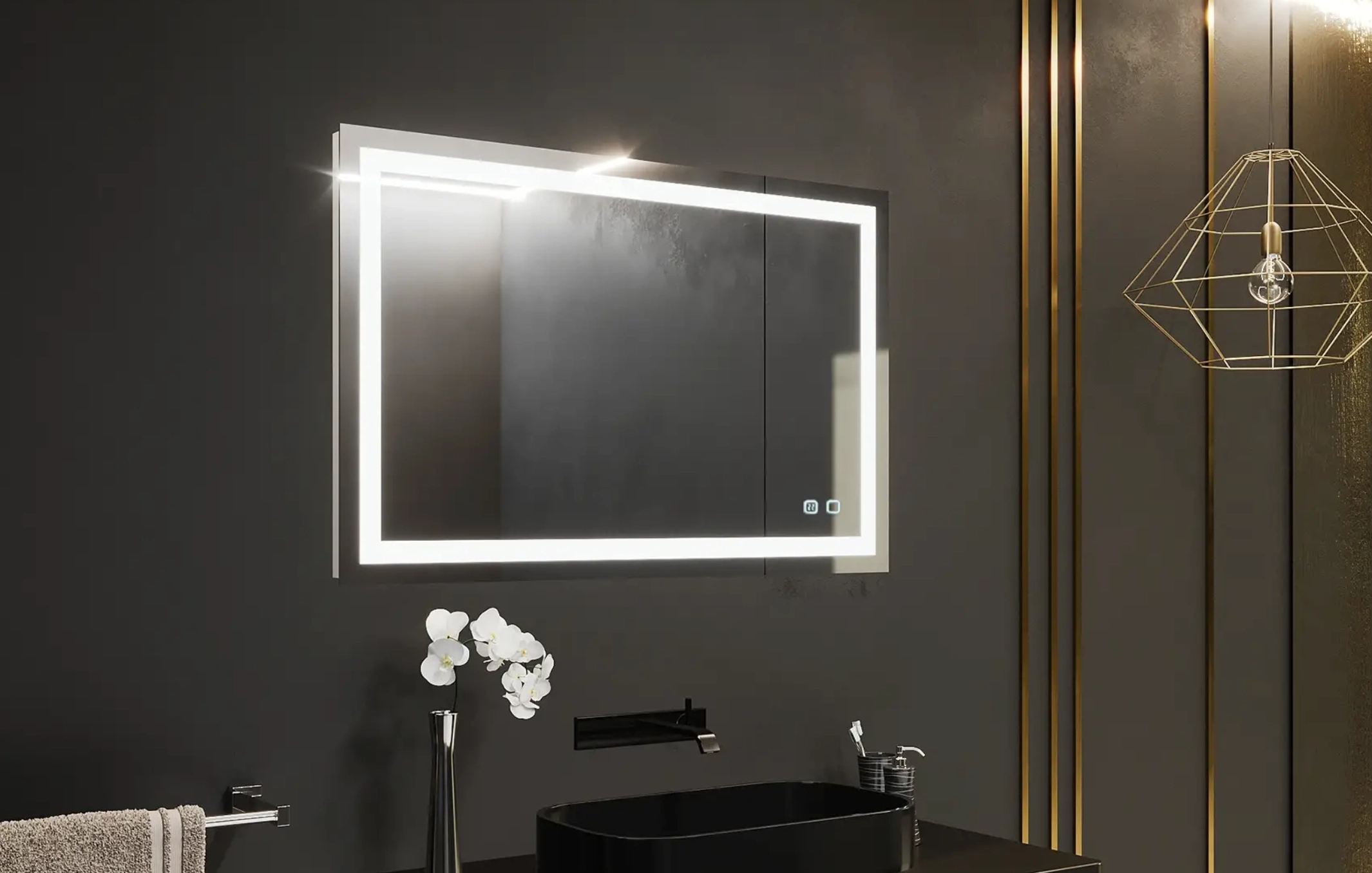 Oglindă Bayro Elipso 80x80 118966 