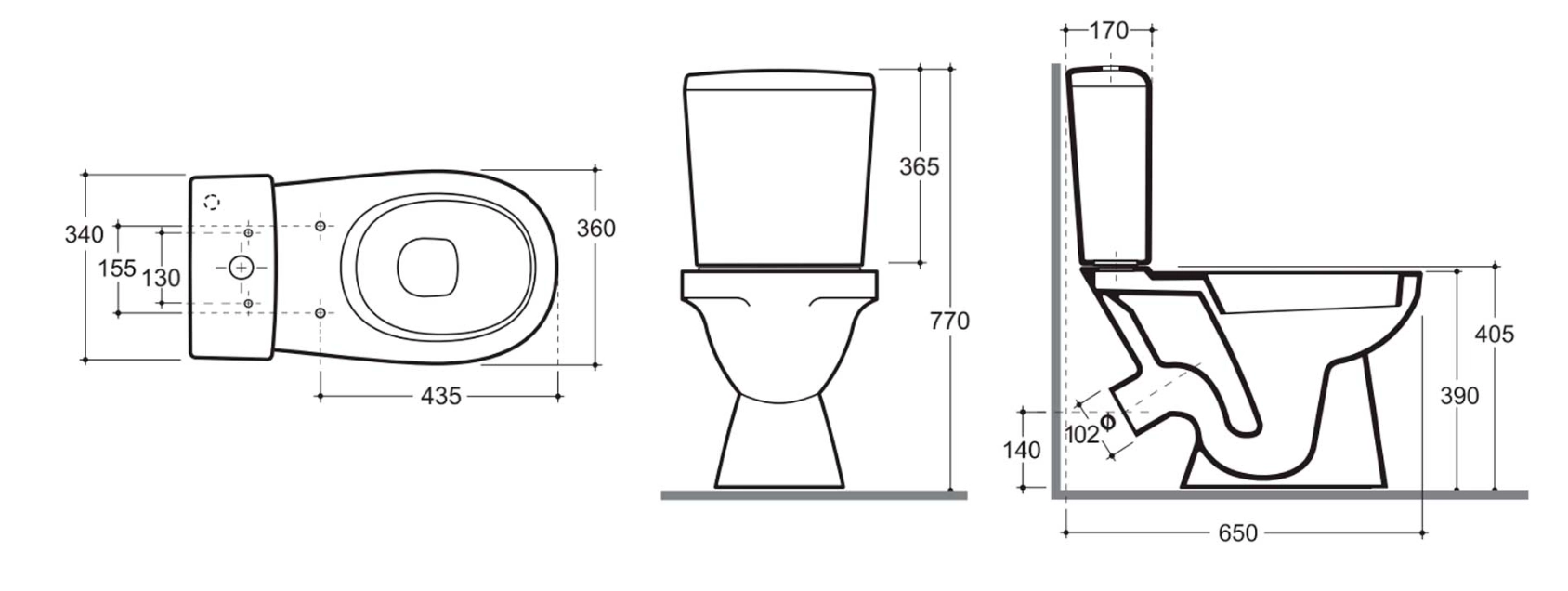 Унитаз Keramin Riva MS Incoer white