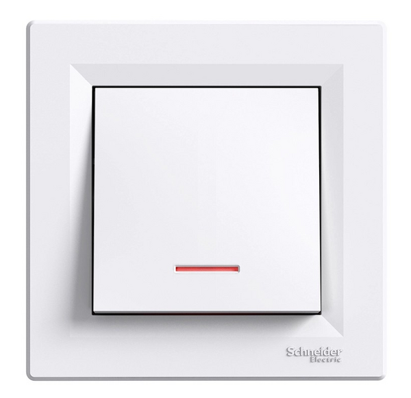 Întrerupător unitar cap-scară Schneider-Electric 10A 392 alb