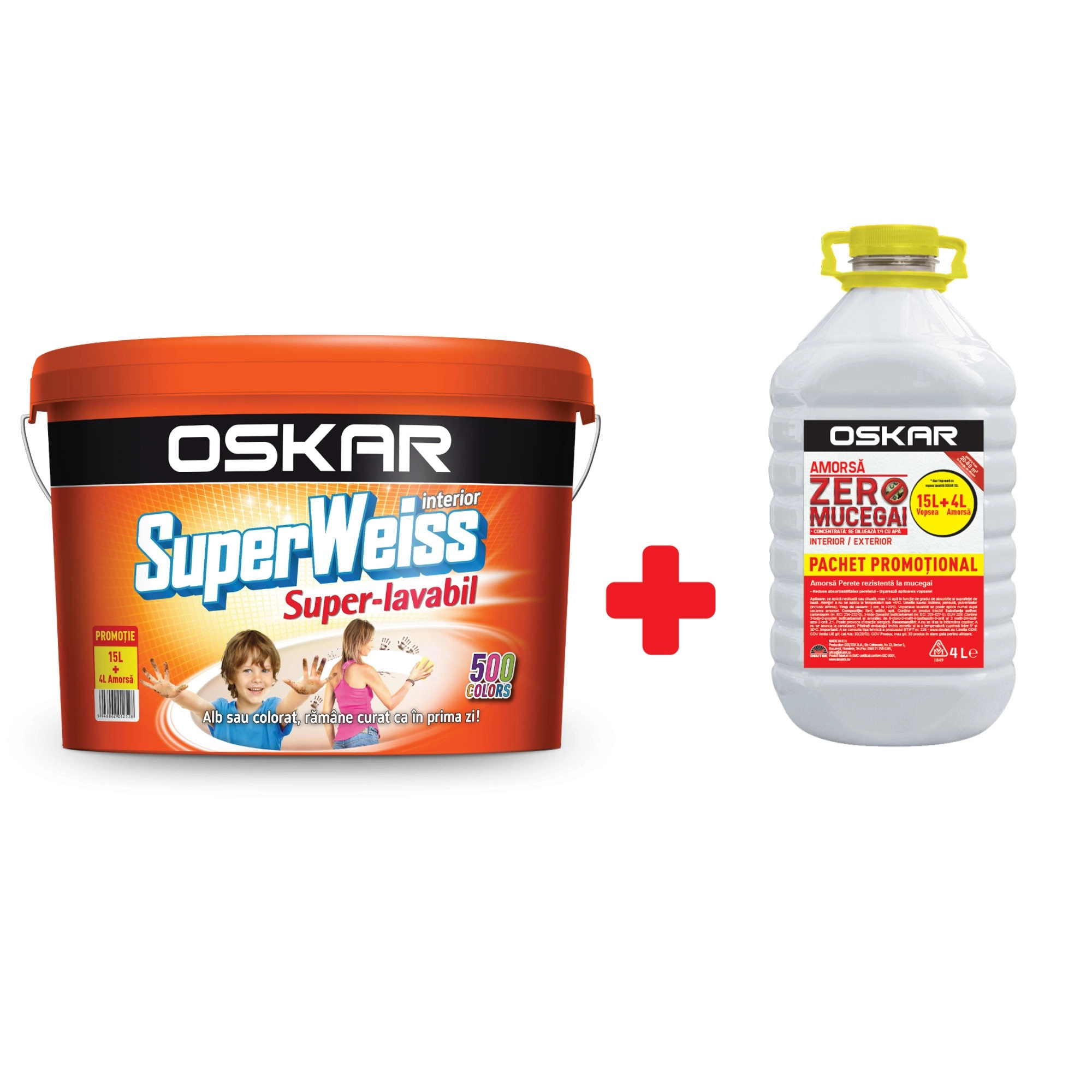 Vopsea OSKAR Super Weiss S.L 15l+4l amorsă