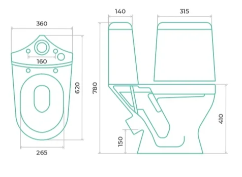Vas WC Gesso W101 Home de luxe 