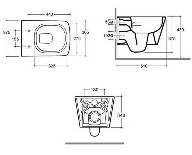 Унитаз Keramin Tobago R Slim ML Incoer white