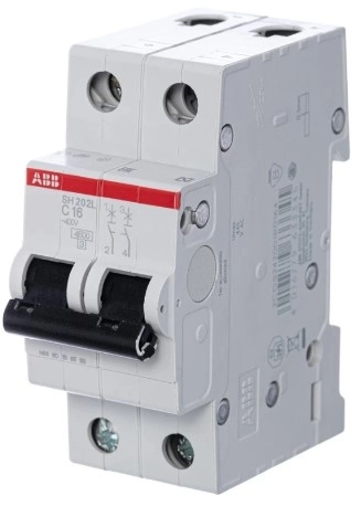 Întrerupător automat SH202L-C 2P 4.5Ka ABB 6A 7943