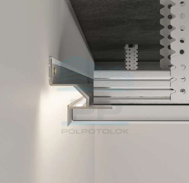 Profil tip ascuns din aluminiu AST12B PP 2500mm 