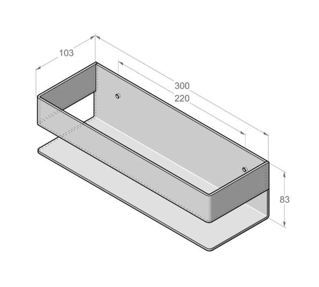 Raft Daske Skandi  ADH  SH/SK-1130B-A negru