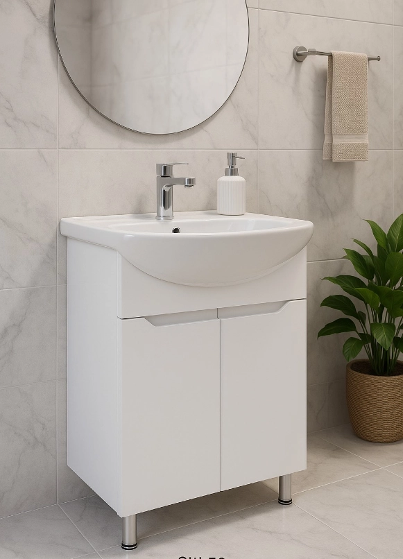 Dulap pentru lavoar Morning City 50 + lavoar white